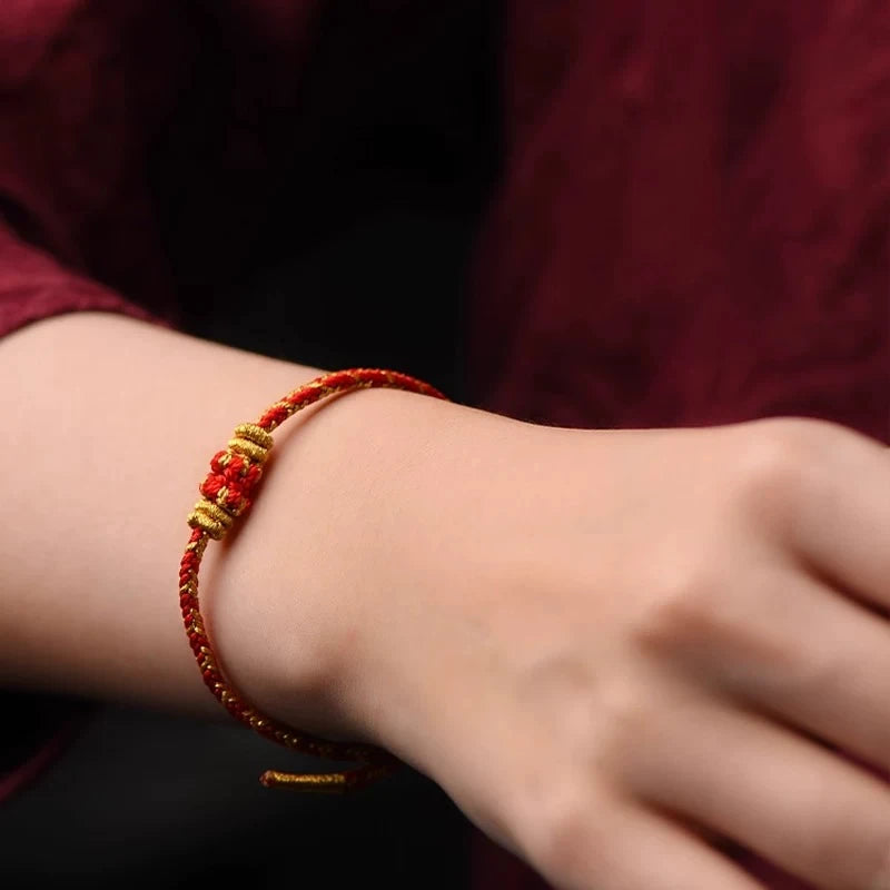 Chinese Zodiac Eight Guardian Deities Charm Detail - Sacred Red Cord Talisman for Lunar New Year - 8fortune