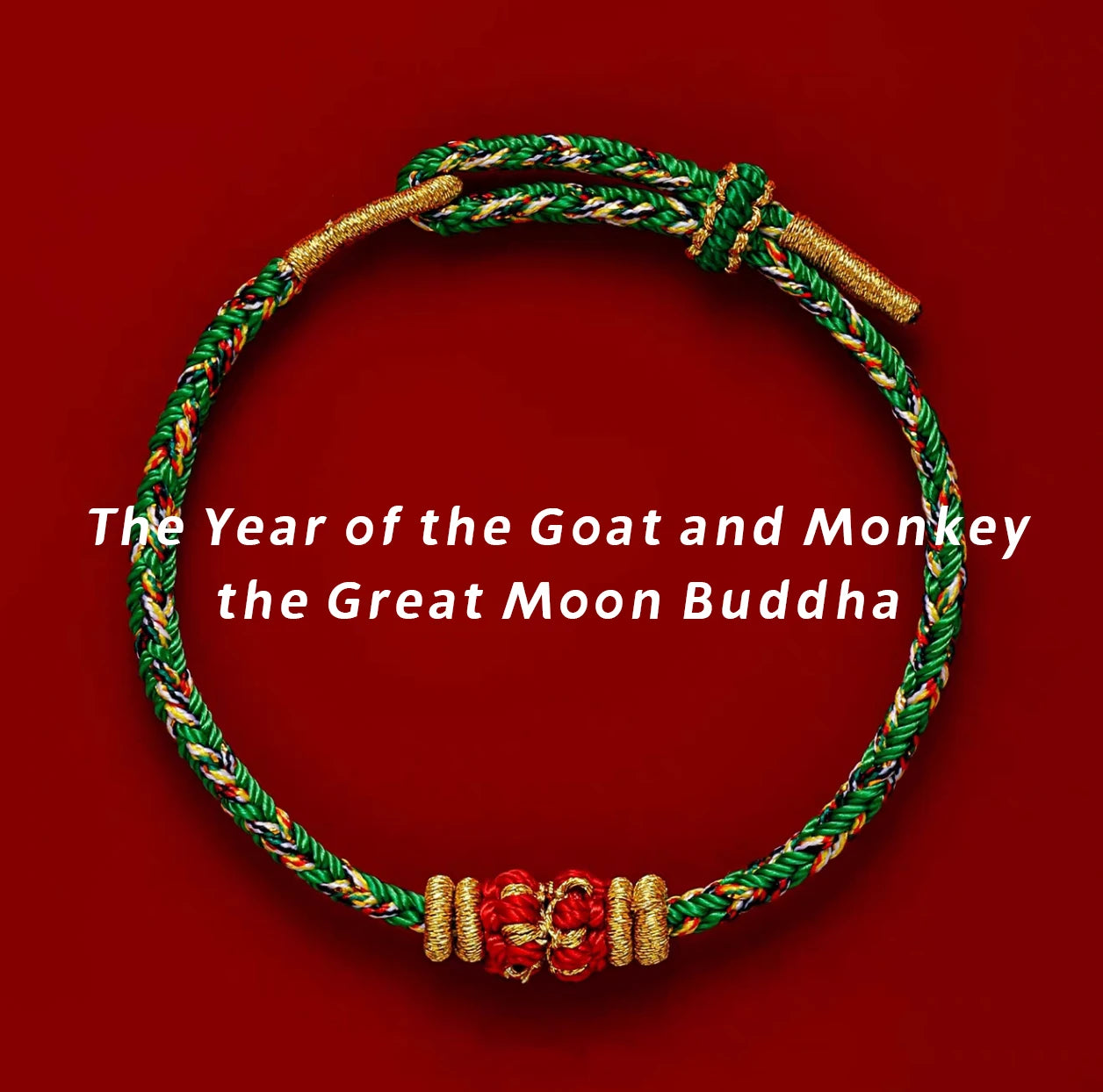 Handcrafted Red String Protection Bracelet, specially designed for those born in the Year of the Goat or Monkey, harmonizing with the Eighth Period.