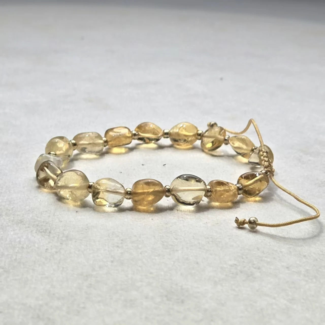 Hand Braided  Citrine Crystal Bracelet