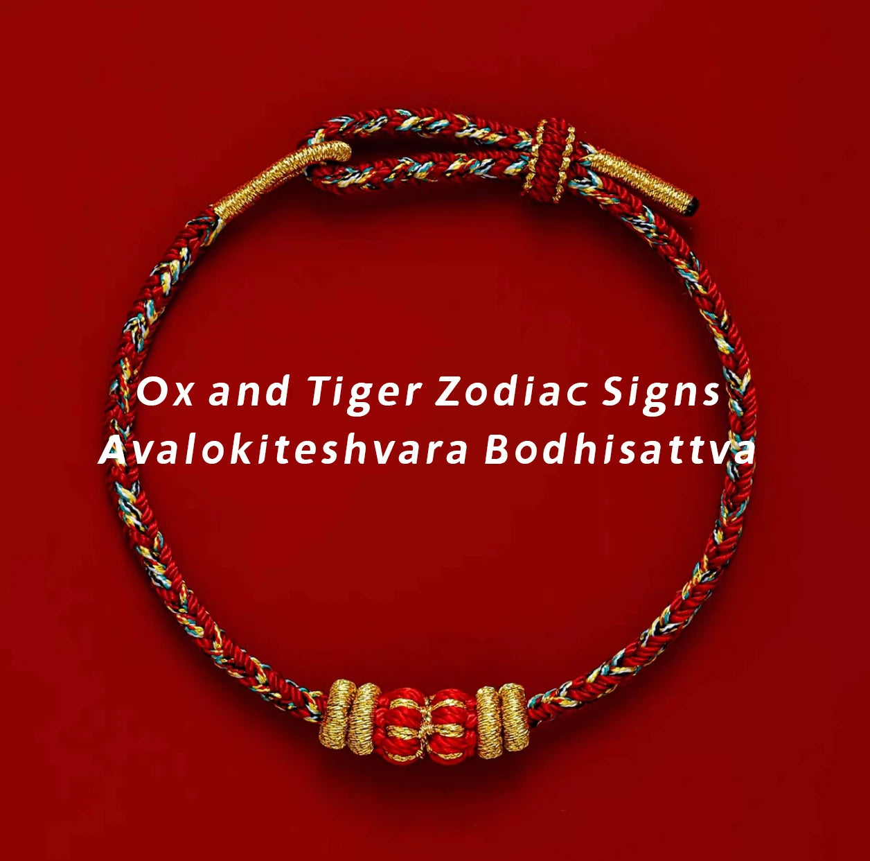 Handcrafted Red String Protective Bracelet, specially designed for those born in the Year of the Ox or Tiger, harmonizing with the Eighth Period.