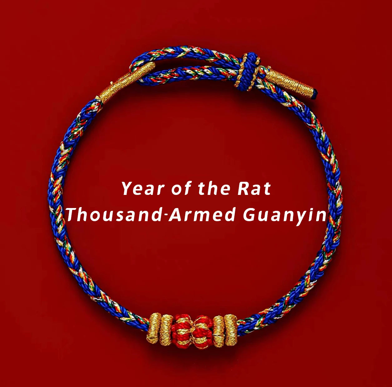 Handcrafted Red String Protective Bracelet, specially designed for those born in the Year of the Rat, harmonizing with the Eighth Period.