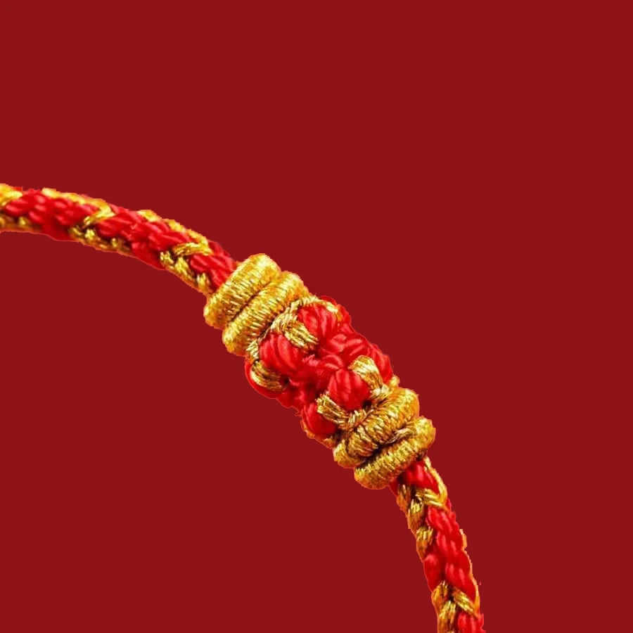 2026 Red Horse Red Sheep Year Protection Bracelet - Adjustable Buddhist Lucky Knot Design - 8fortune