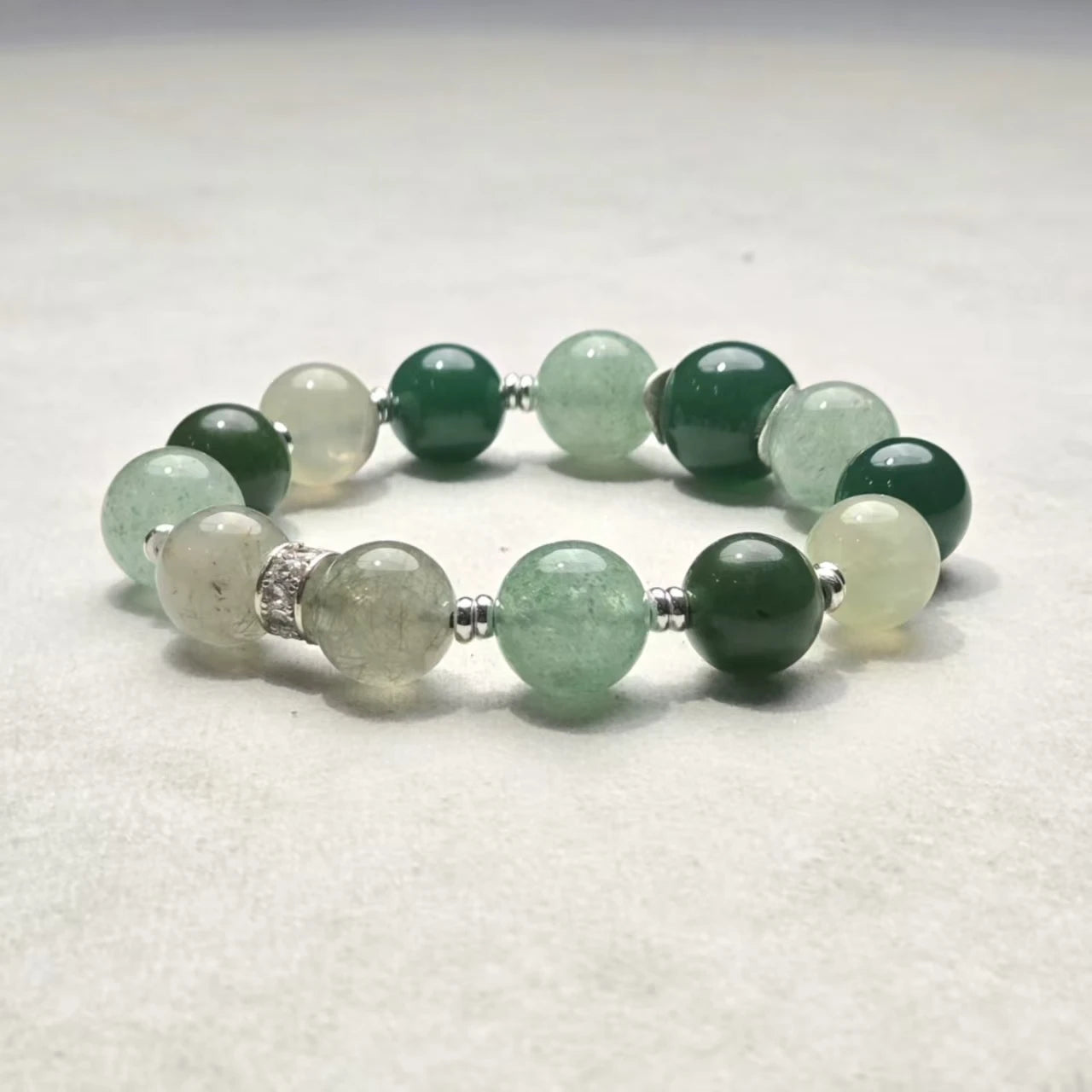 ウッドエレメントクリスタルブレスレット