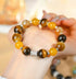 Earth Energy Crystal Bracelet Close-up - Warm-Toned Natural Gemstones for Centering and Practical Wisdom - 8fortune
