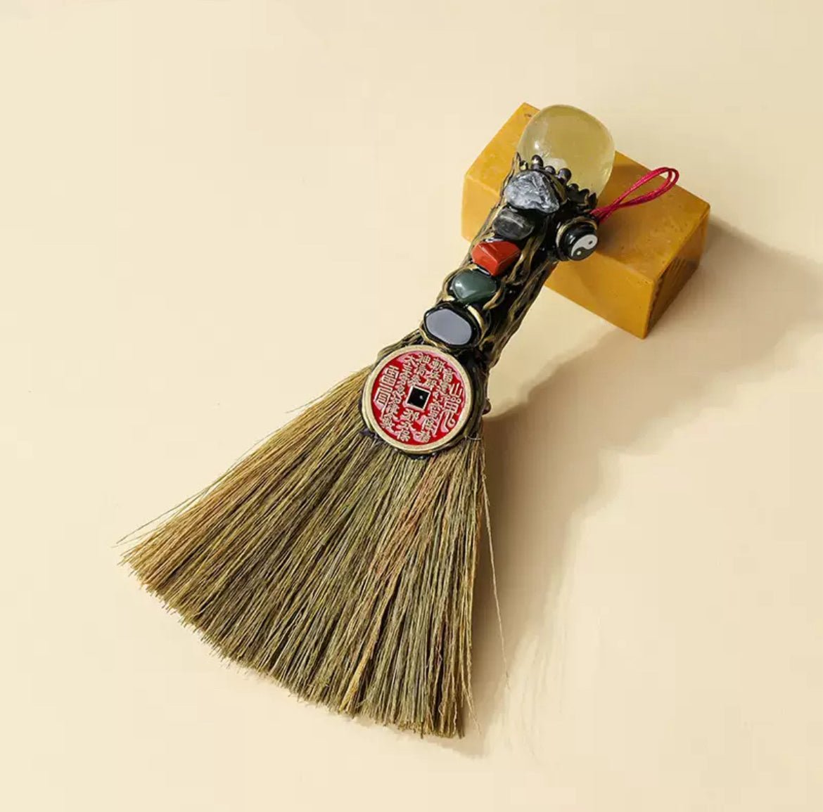 Five - Element Crystal Broom Decor - 8fortune