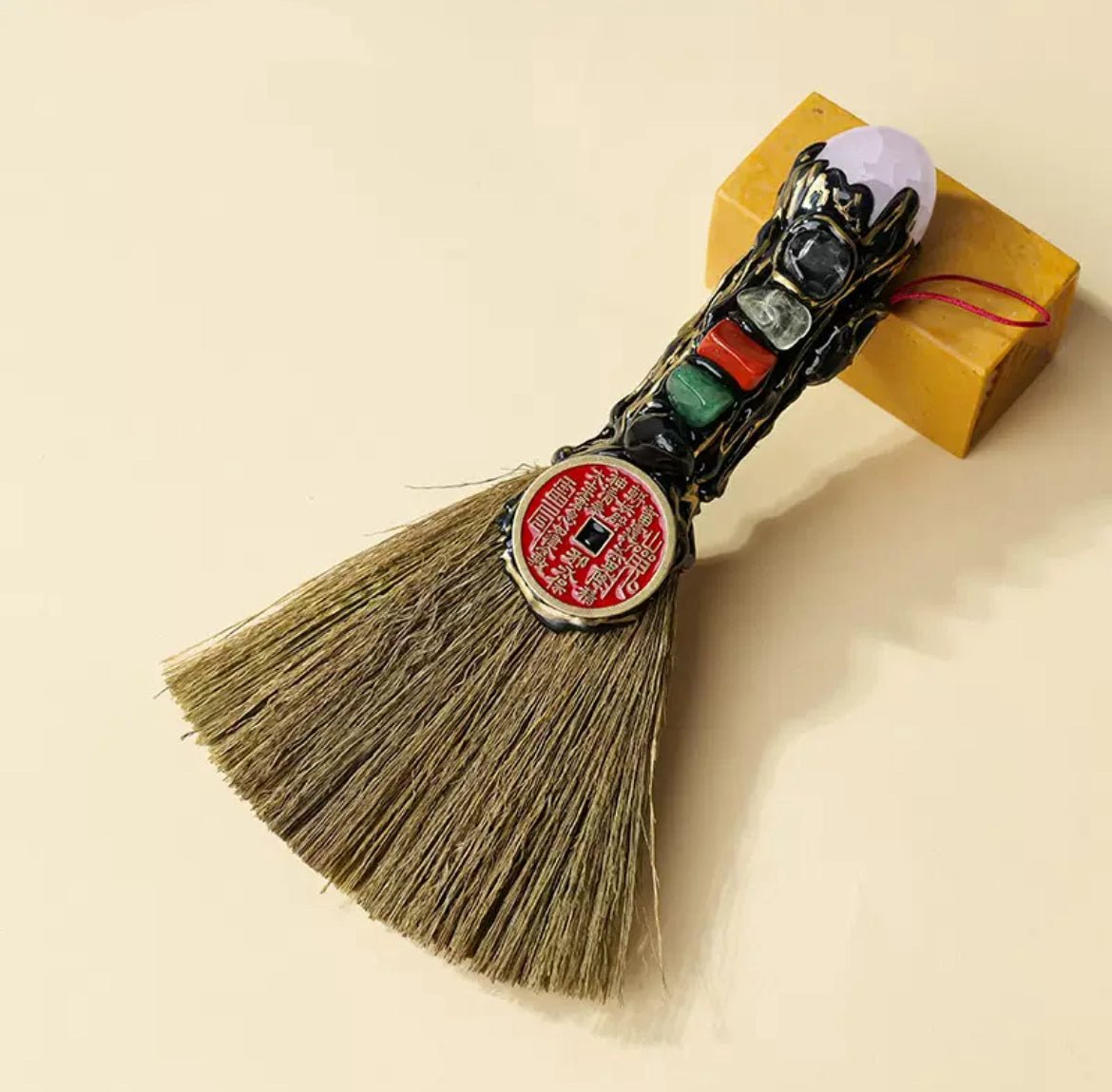 Five - Element Crystal Broom Decor - 8fortune