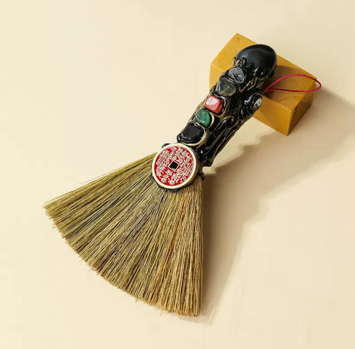 Five - Element Crystal Broom Decor - 8fortune