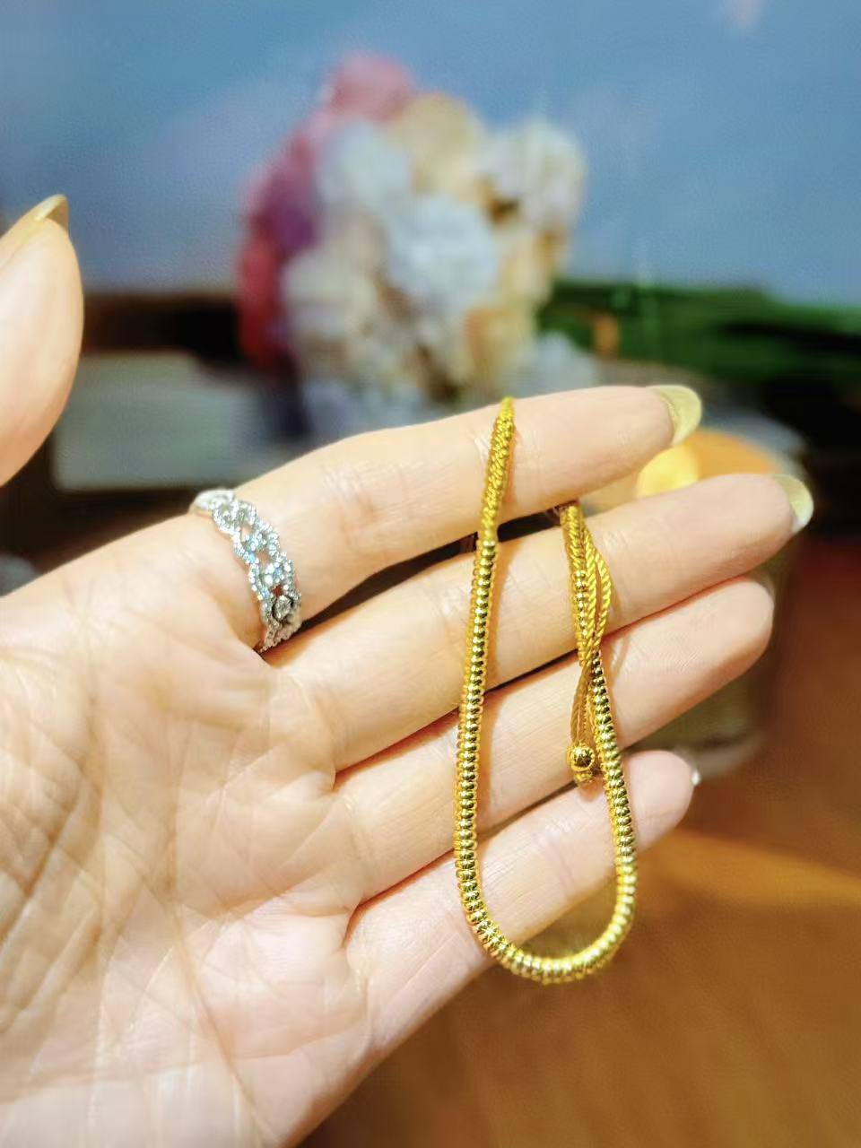 Golden Circle Weave Bracelet - 8fortune