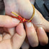 Handcrafted Red Silk Thread Bracelet with Five Imperial Coins - Adjustable Buddhist Auspicious Knot Design-8fortune
