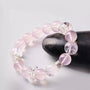 Starlight Rose Quartz and Clear Quartz Bracelet - 8fortune