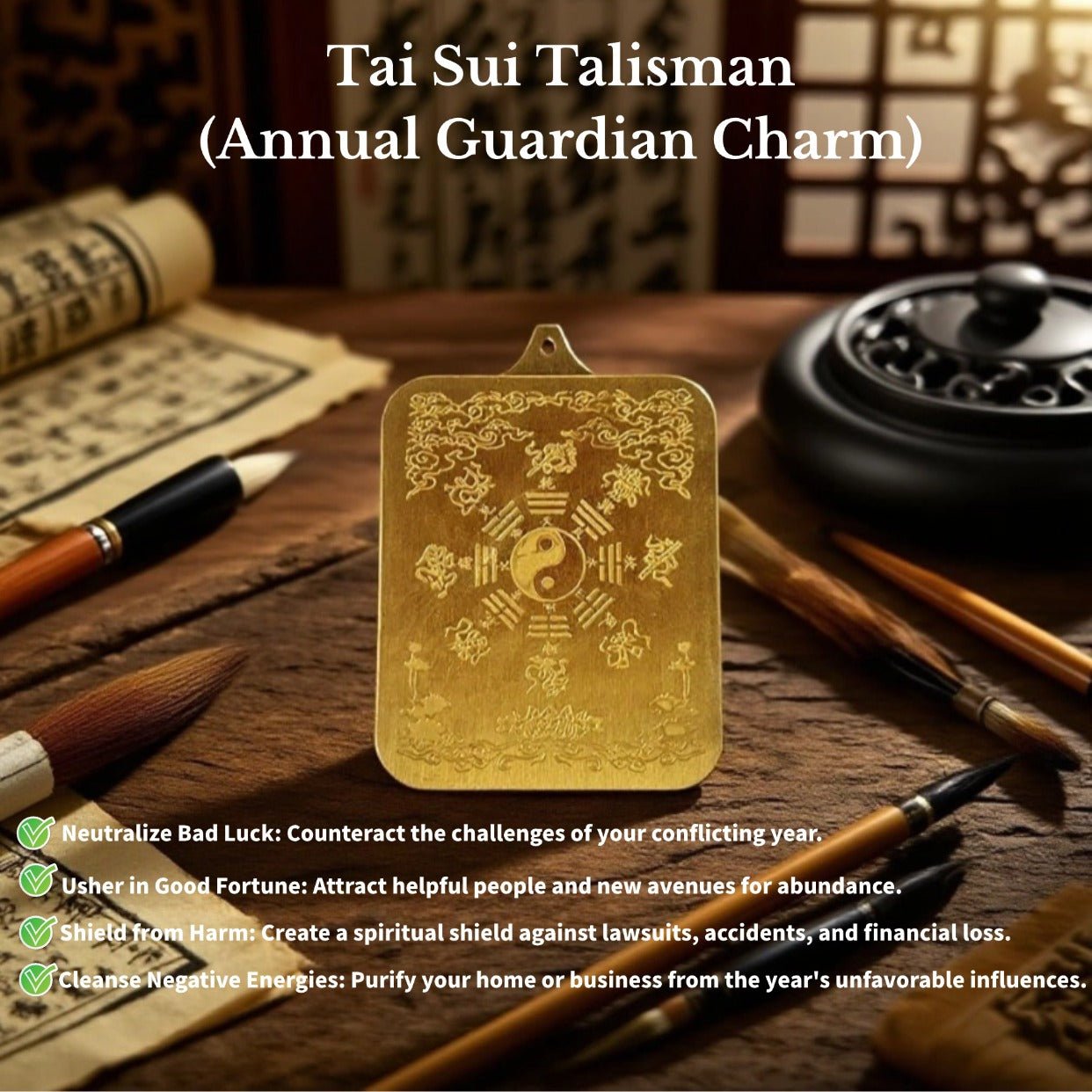 Tai Sui Talisman (Annual Guardian Charm) 太歲符 - 8fortune