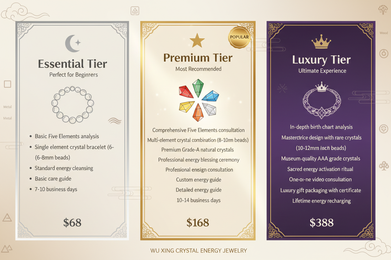 Three Tiers of Five Elements Energy Bespoke Service