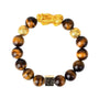 Tiger's Eye Pi Xiu Wealth Bracelet with Ancient Coin | Stone Beads for Good Fortune & Success - 8fortune